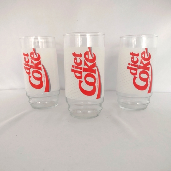 Diet Coca-Cola 1980s Glasses - Picture 1 of 2